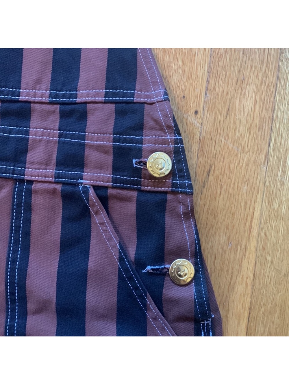 Big Bud Press Iconic Brown and Black Stripe Overall 🐻🖤🐻🖤🐻 - Picture 2 of 7